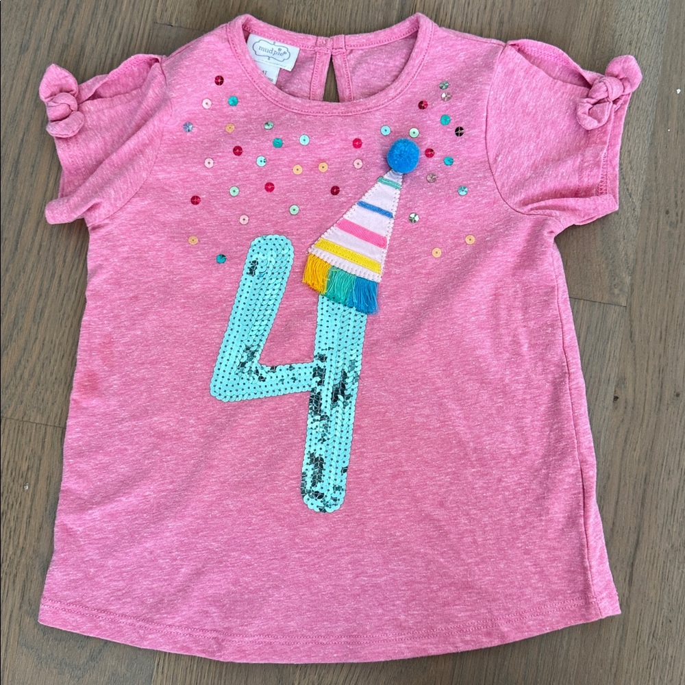 Mud Pie Pink Sequin T-Shirt